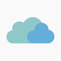 Obraz premium Global cloud computing vector icon. Minimalist flat illustration with world map texture for data and network concepts.