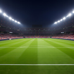 Fototapeta premium Empty Professional Sports Stadium at Night