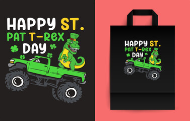 St_Pat_Trex_Dino_St_Patricks_Day_15_positioned © teecool