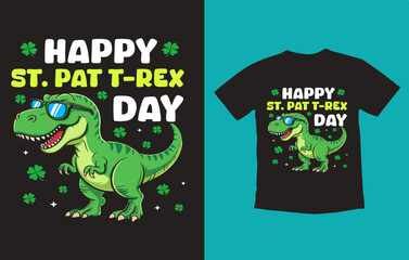 St_Pat_Trex_Dino_St_Patricks_Day_21_positioned © teecool