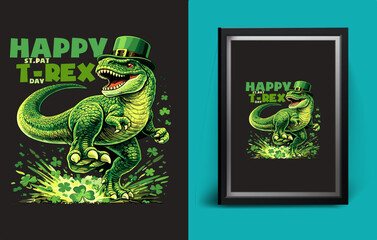 St_Pat_Trex_Dino_St_Patricks_Day_27_positioned © teecool