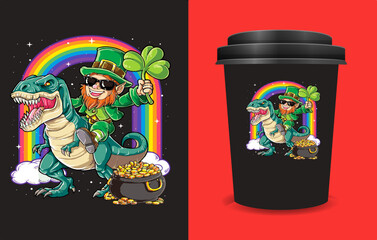 St_Pat_Trex_Dino_St_Patricks_Day_31_positioned © teecool