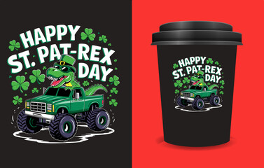 St_Pat_Trex_Dino_St_Patricks_Day_38_positioned © teecool