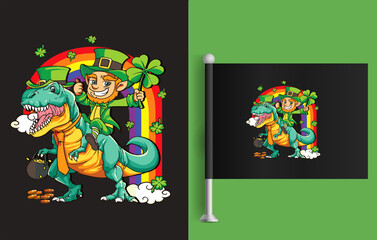 St_Pat_Trex_Dino_St_Patricks_Day_39_positioned © teecool