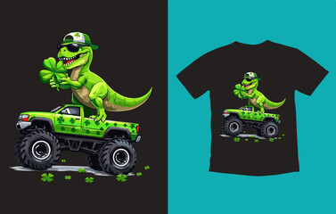 St_Pat_Trex_Dino_St_Patricks_Day_42_positioned © teecool