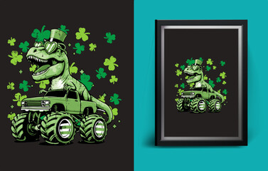 St_Pat_Trex_Dino_St_Patricks_Day_48_positioned © teecool