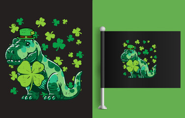 St_Pat_Trex_Dino_St_Patricks_Day_74_positioned © teecool