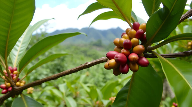 Coffea arabica, Arabica coffee, is a species of flowering plant in the coffee and madder family Rubiaceae. Green World Coffee Farm, North Shore, Oahu Hawaii