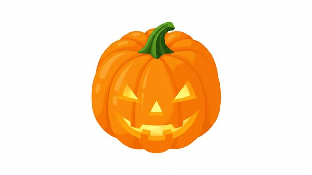 Glowing Jack O Lantern Pumpkin Animation Spooky Halloween Holiday