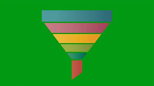 Gradient Funnel Graphic With Green Background Animation