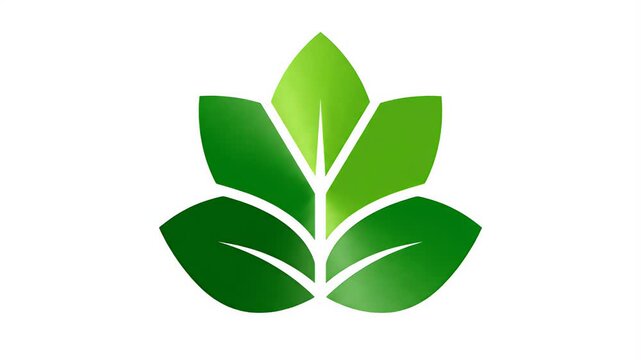 Green Leaf Logo Animation