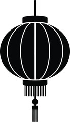 Traditional chinese lantern silhouette
