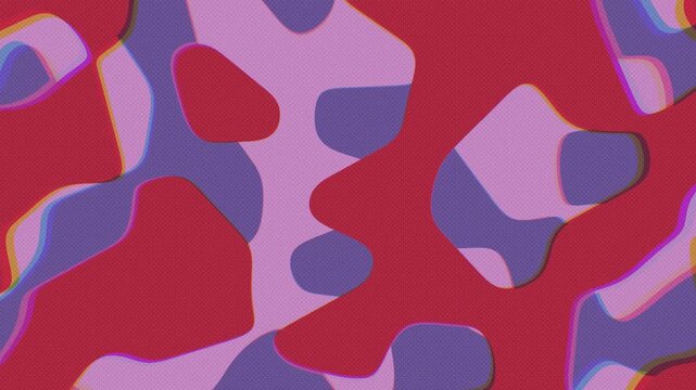 Organic Wavy Halftone Shapes Shifting Abstract Background Retro Glitch Effect
