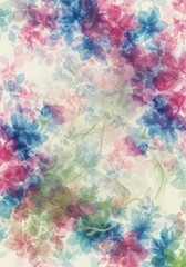 Fototapeta premium Translucent floral arrangement, abstract composition with dreamy quality