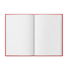 Open book with blank pages ready for writing or drawing