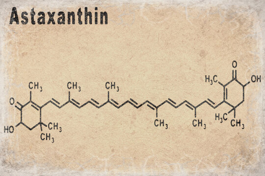 Astaxanthin keto-carotenoid, Structural chemical formula