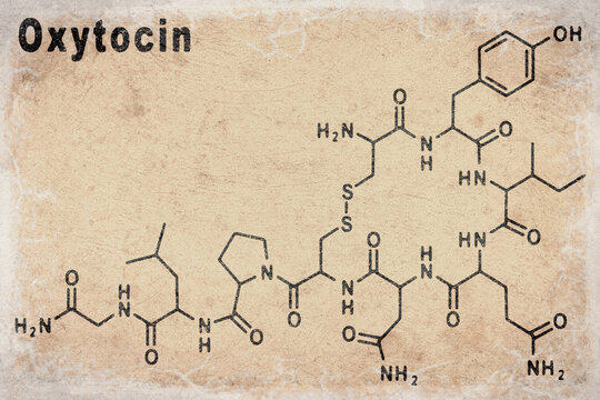 Oxytocin Hormone Structural chemical formula