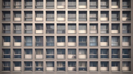 Obraz premium Urban Building Facade with Symmetrical Windows and Natural Light