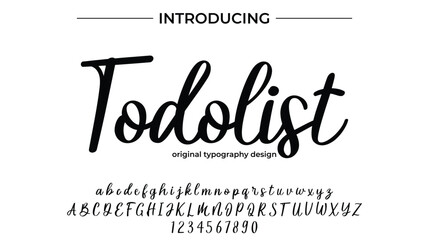 Todolist - Elegant Script Font for Smooth Handwritten Design and Creative Typography