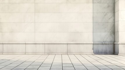 Obraz premium Plain Grey Wall and Floor Design for Minimalist Interior Spaces