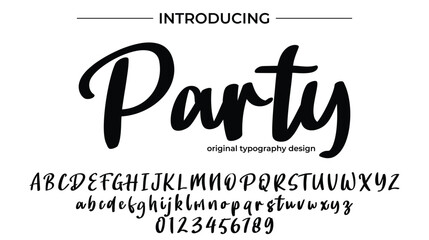 Party - Elegant Script Font for Smooth Handwritten Design and Creative Typography
