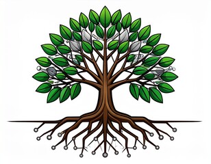 木のアイコン風イラスト