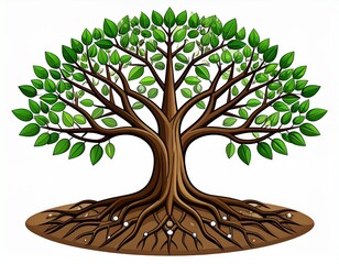 木のアイコン風イラスト