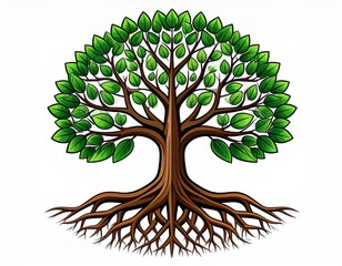 木のアイコン風イラスト