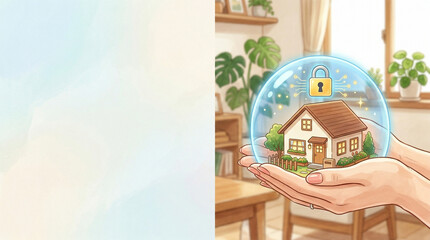 自宅のセキュリティー、防犯をイメージ　生成AI素材