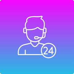 24 hours support Icon