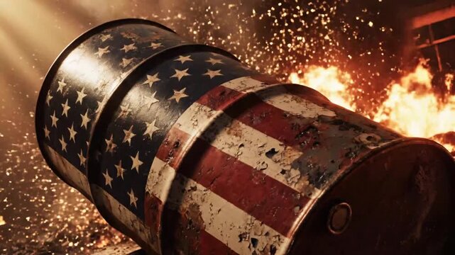 Industrial Explosion with Fire and Smoke in a Blast Site