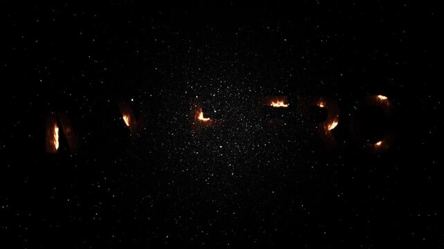 My Hero Text Neon Fire Animation - Glowing Energy Word Reveal