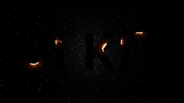 Ui Kit Text Neon Fire Animation - Glowing Energy Word Reveal