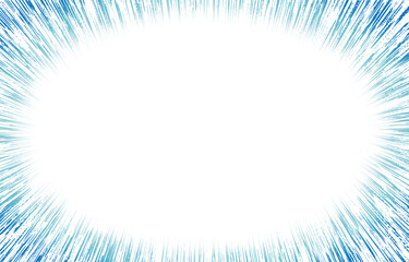 爽やかな水色の集中線・スピード線背景