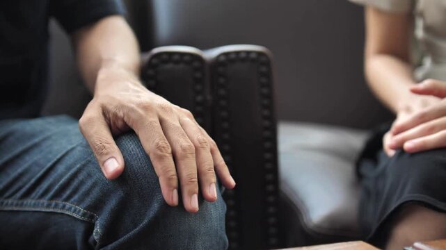 elderly man and woman holding hands together for unity, respect and compassion. unrecognizable romantic couple holding hands. concept of trust and love.