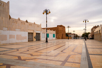 Obraz premium The historic Tabuk Castle, an ancient Ottoman fortress along the Hajj pilgrimage route in Saudi Arabia