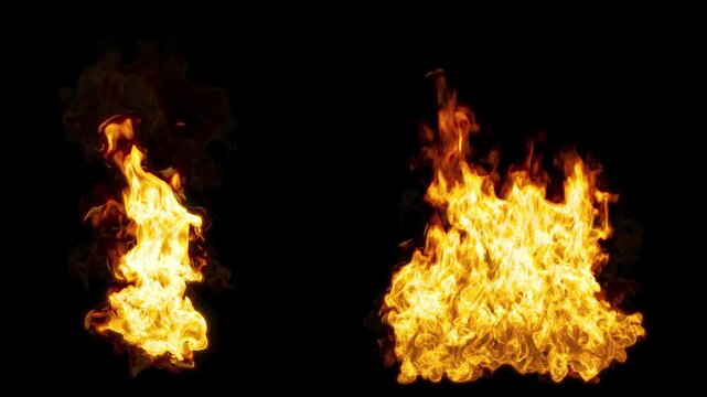 Game Fire Loop Pack Overlay VFX &ndash; Dual Flame Animation Graphic Element