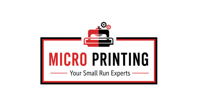 Micro Printing Logo Design Elements.