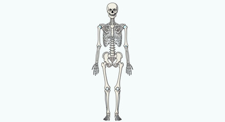 Human Skeleton Anatomy Illustration Detailed View 4. © Untung