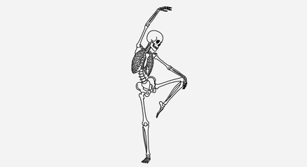 Skeleton Dancing in Dynamic Pose.