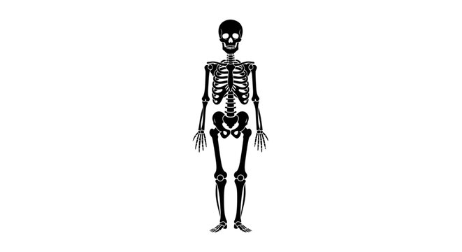 Human Skeleton Anatomy Illustration Detailed View 3.