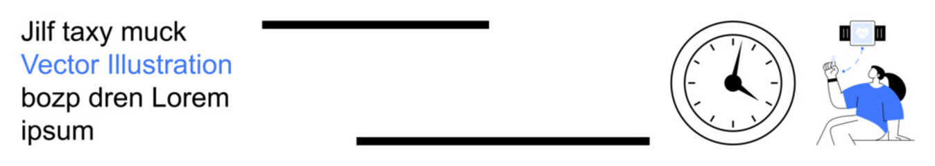 Obraz premium Time management, remote work, productivity, digital tools, scheduling, work-life balance. A person working on a digital device near a clock symbol. Time management and remote work concept