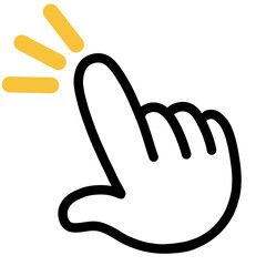 指さし　チェック　アイコン　タッチ　注目