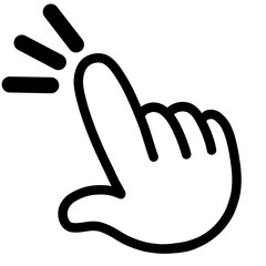 指さし　チェック　アイコン　タッチ　注目　