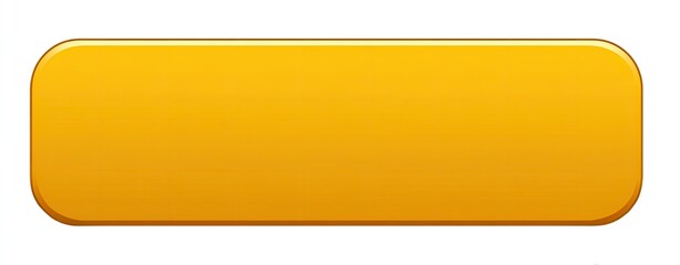 A glossy, rectangular, orange button with rounded edges, centered on a white background