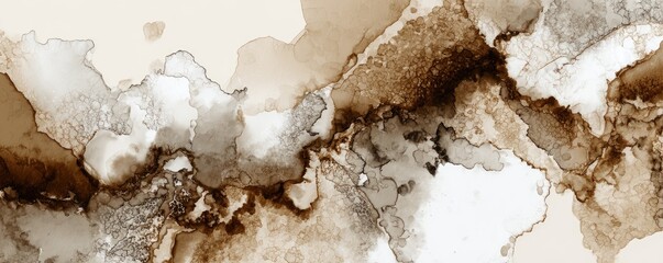 Abstract artwork featuring blended browns and creams, creating a flowing, fluid design