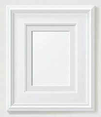 A white framed image with a smaller frame inside, on a neutral background