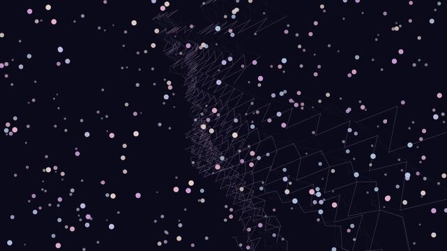 Dark night sky filled with numerous white stars and constellations, depicted in a realistic astronomical scene.