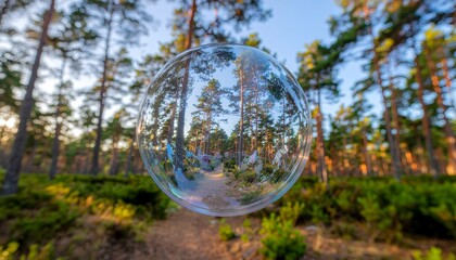 Enchanting Forest Bubble A Glimpse of Natures Whimsy.