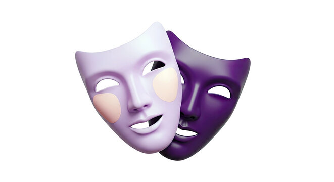 Two Comedy and Tragedy Masks